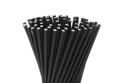 Straws Regular Black