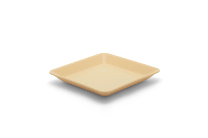 Square Plate Yellow