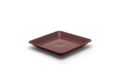 Square Plate Burgundy