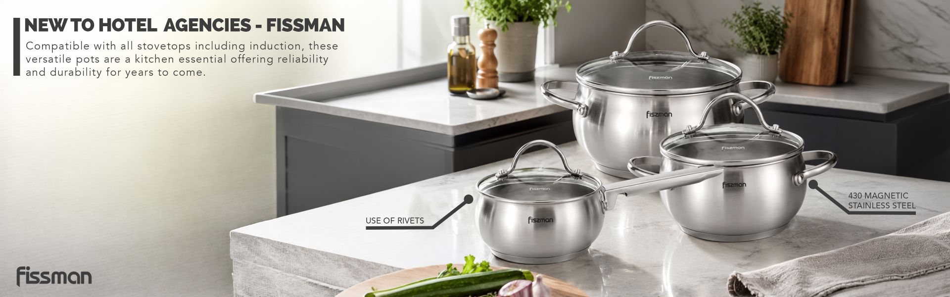 New to Hotel Agencies - Fissman cookware